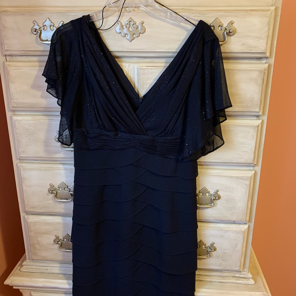 Black knee length cocktail dress